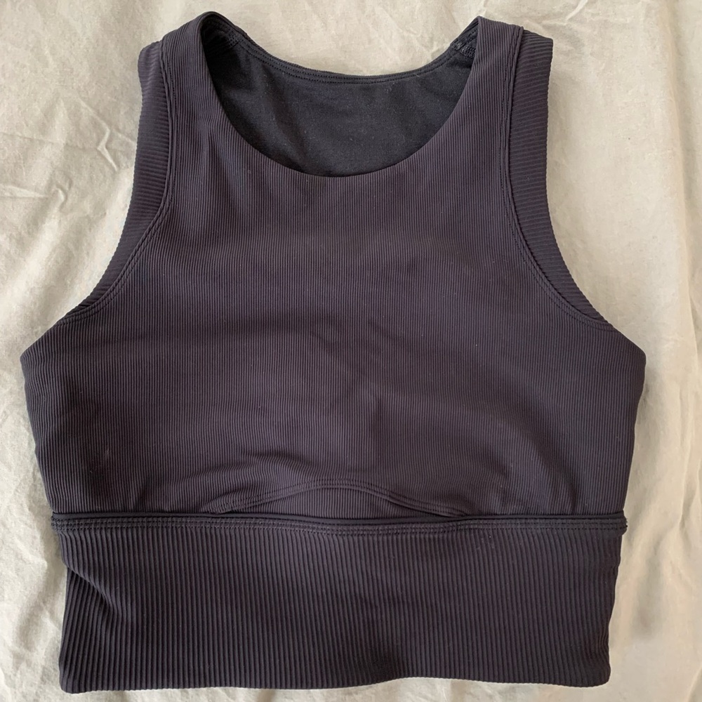 Lululemon Black Tank top/bra top Size 6